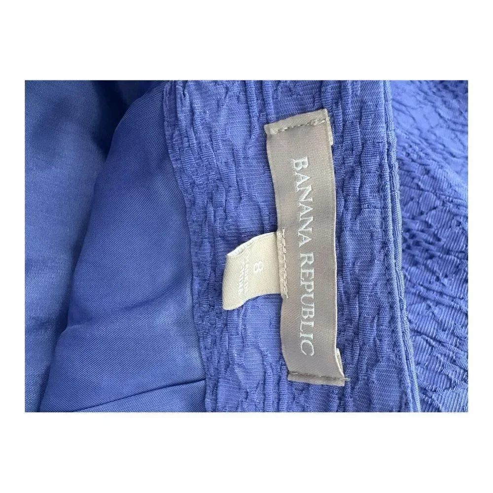 Banana Republic Periwinkle Blue Textured Straight Pencil Skirt size 8